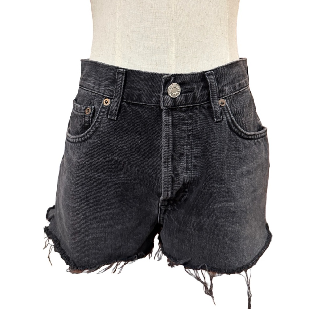 Agolde Parker Cut Off Jean Short In Crash Size 26 - Picture 2 of 9